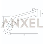 Kit Torneira de parede Lavatório Banheiro Lavabo Quadrada + V