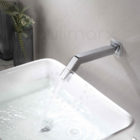 Kit Torneira de parede Lavatório Banheiro Lavabo Quadrada + V