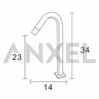 Kit Torneira Lavatório Banheiro Lavabo Quadrada 1/4v bica alt