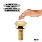 Kit Torneira Monocomando Petra Baixa Branco/gold + Válvula Cl