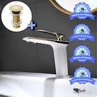 Kit Torneira Monocomando Petra Baixa Branco/gold + Válvula Cl