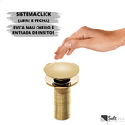 Kit Torneira Monocomando Tigris Alta Gold + Válvula Click 7/8