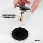 Kit Torneira Monocomando Tigris Alta Preto/rose + Válvula Cli