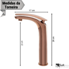 Kit Torneira Monocomando Tigris Alta Rose + Válvula Click 1.1