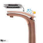 Kit Torneira Monocomando Tigris Alta Rose + Válvula Click 7/8