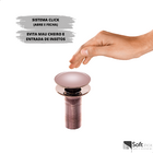 Kit Torneira Pia Banheiro Lavabo Baixa Rosê Gold + Válvula Cl