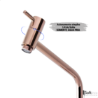 Kit Torneira Pia Banheiro Lavatório Bancada Cuba Alta Rosê Go