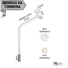 Kit Torneira Pia Banheiro Lavatório Bica Alta Dourada Gold +