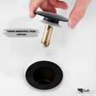 Kit Torneira Pia Cozinha Lavatório Bancada Cuba Baixa Black +