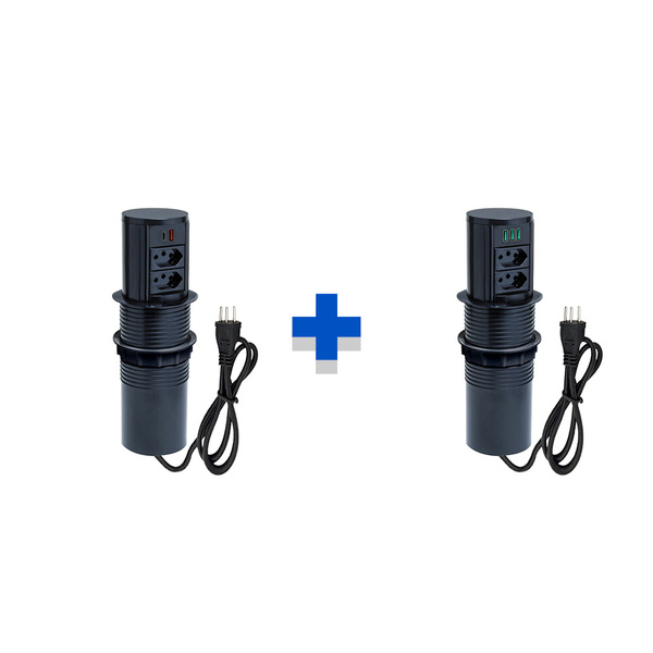 Kit Torres Tomadas Totem Automático 2 Tom 20a 2 E 3usb 5.2a P