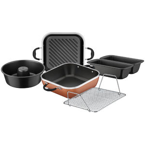 Foto de Kit Tramontina Lyon 360 Dourado Em Alumínio 6 Peças Antiadere