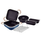 Kit Tramontina Lyon Alumínio Forjado Starflon Azul Elementar