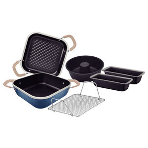 Foto de Kit Tramontina Lyon Alumínio Forjado Starflon Azul Elementar