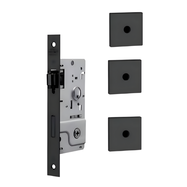 Kit Trava 800 Rolete Stam Roseta Quadrada Preto Fosco