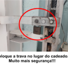 Kit Trava Para Portao Automático E Cadeado Pado 30mm