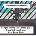 Kit Trava Para Portao N 02 E Cadeado Pado 30mm