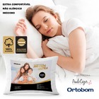 Kit Travesseiro 04 Peças 100% Algodão Percal 200 Fios Ultra