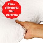 Kit Travesseiro Fibra Silicona Com 2 Peças Premium Branco