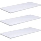 Kit Três Prateleira Branca Acompanhado Com Rack Para Apartame