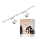 Kit Trilho 1 Metro Branco Eletrificado Com 2 Spots Led 7w 650