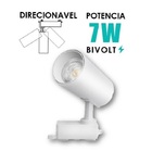 Kit Trilho 1 Metro Branco Eletrificado Com 2 Spots Led 7w 650