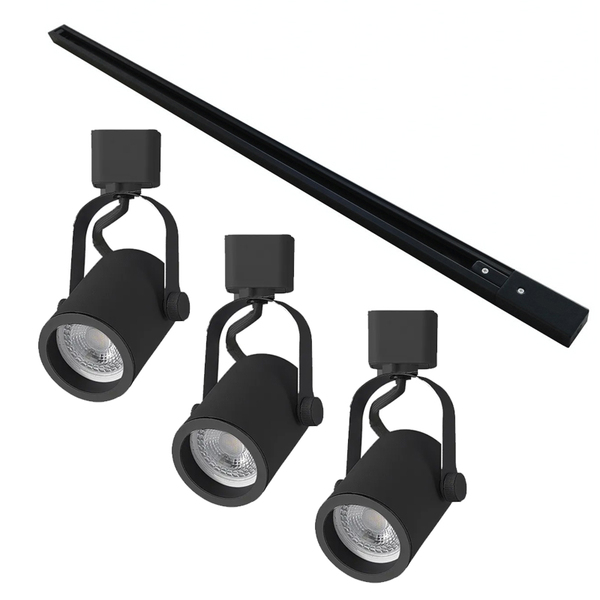 Kit Trilho 1 Metro Com 3 Spots Nordecor Bell Mr16 Gu10 Bivolt