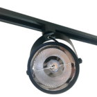 Kit Trilho 1 Metro Preto Com 3 Spot Ar111 Luz Quente