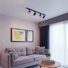 Kit Trilho 3 Spots Com LED Amarelo 15W Preto Blumenau Iluminação Bivolt