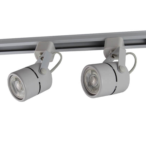 Kit Trilho 50cm Branco C/ 2 Spots 220v Gu10 E Lâmpada Branco