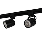 Kit Trilho 50cm Preto C/ 2 Spots 127v Gu10 E Lâmpada Branco F