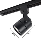 Kit Trilho 50cm Preto C/ 2 Spots 220v Gu10 E Lâmpada Branco Q