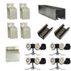 Kit Trilho Correr 2,00m 35x35 Alumínio Natural P/ Duas Portas