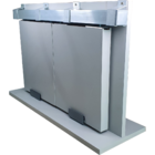 Kit Trilho Correr 2,00m 35x35 Alumínio Natural P/ Duas Portas