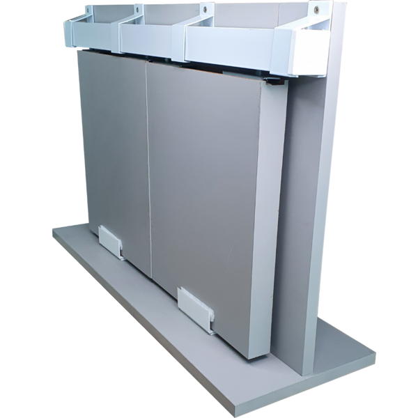 Kit Trilho Correr 3,00m 35x35 Alumínio Branco P/ Duas Portas