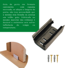 Kit Trilho Correr 4,00m 35x35 Alumínio Natural P/ Duas Portas