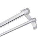 Kit Trilho Duplo Cromado Anodizado 3m 6,5x15,5x300cm Namedi