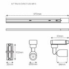 Kit Trilho Eletreficado Direct Led Taschibra 6500k 18w Luz Fr