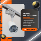 Kit Trilho Eletrificado 1,5m + 5 Spot Led 7w Branco - Branco