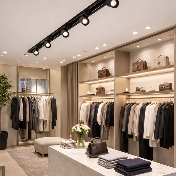 Kit Trilho Eletrificado 1,5m com 5 Spot Led 7w Preto 3000k Il