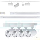 Kit Trilho Eletrificado 1 5m + 4 Spots Led 7w Bivolt Branco B