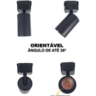 Kit Trilho Eletrificado 1 Metro Com 3 Spots Led 7w Bivolt Bra