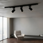 Kit Trilho Eletrificado 1 Metro Com 3 Spots Led 7w Bivolt Bra