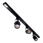 Kit Trilho Eletrificado 1 Metro Preto + 3 Spots Gu10 Branco Q