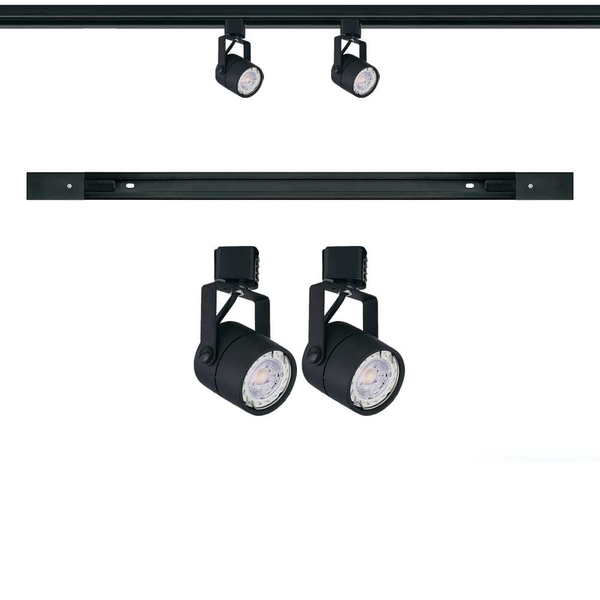 Kit Trilho Eletrificado 1m + 2 Spots Gu10 Bivolt + Lâmpadas P