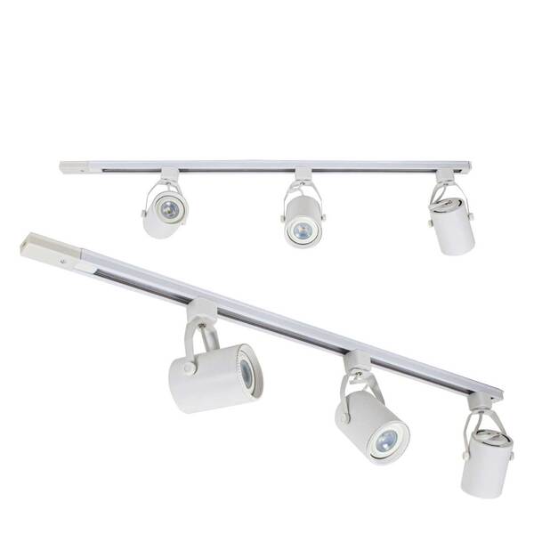 Kit Trilho Eletrificado 1m + 3 Spot Branco + 3 Led Par20 6500