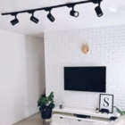 Kit Trilho Eletrificado 1m + 3 Spot Led 7w Preto 3000k Luz Qu