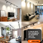 Kit Trilho Eletrificado 1m + 3 Spot Led 7w Preto 3000k Luz Qu