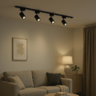 Kit Trilho Eletrificado 1m + 3 Spot Led 7w Preto 6000k Luz Fr