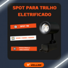 Kit Trilho Eletrificado 1m + 4 Spot Led 7w Preto Branco Quente