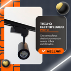 Kit Trilho Eletrificado 1m + 5 Spot Led 7w Preto - Branco Neu